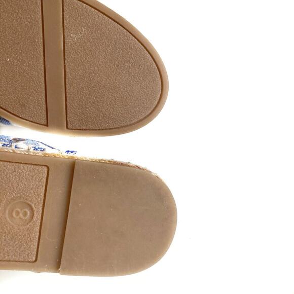 Circus Sam Edelman Striped Espadrille Mules 8 Bow Toe Slip On Canvas Summer Chic - Picture 15 of 16